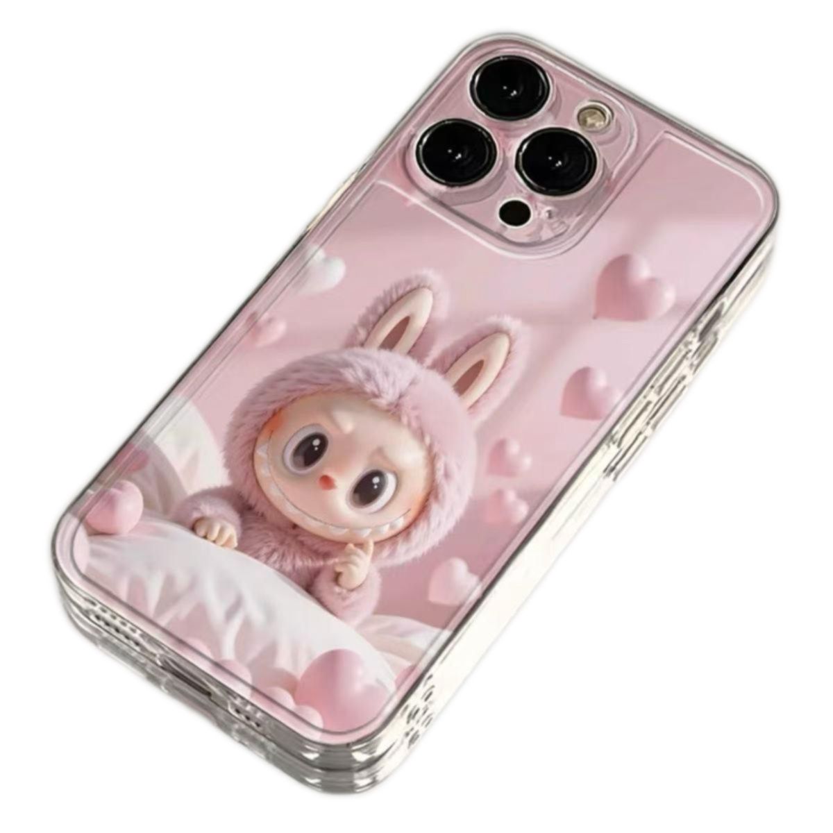 Pinky Heart Labubu Phone Case