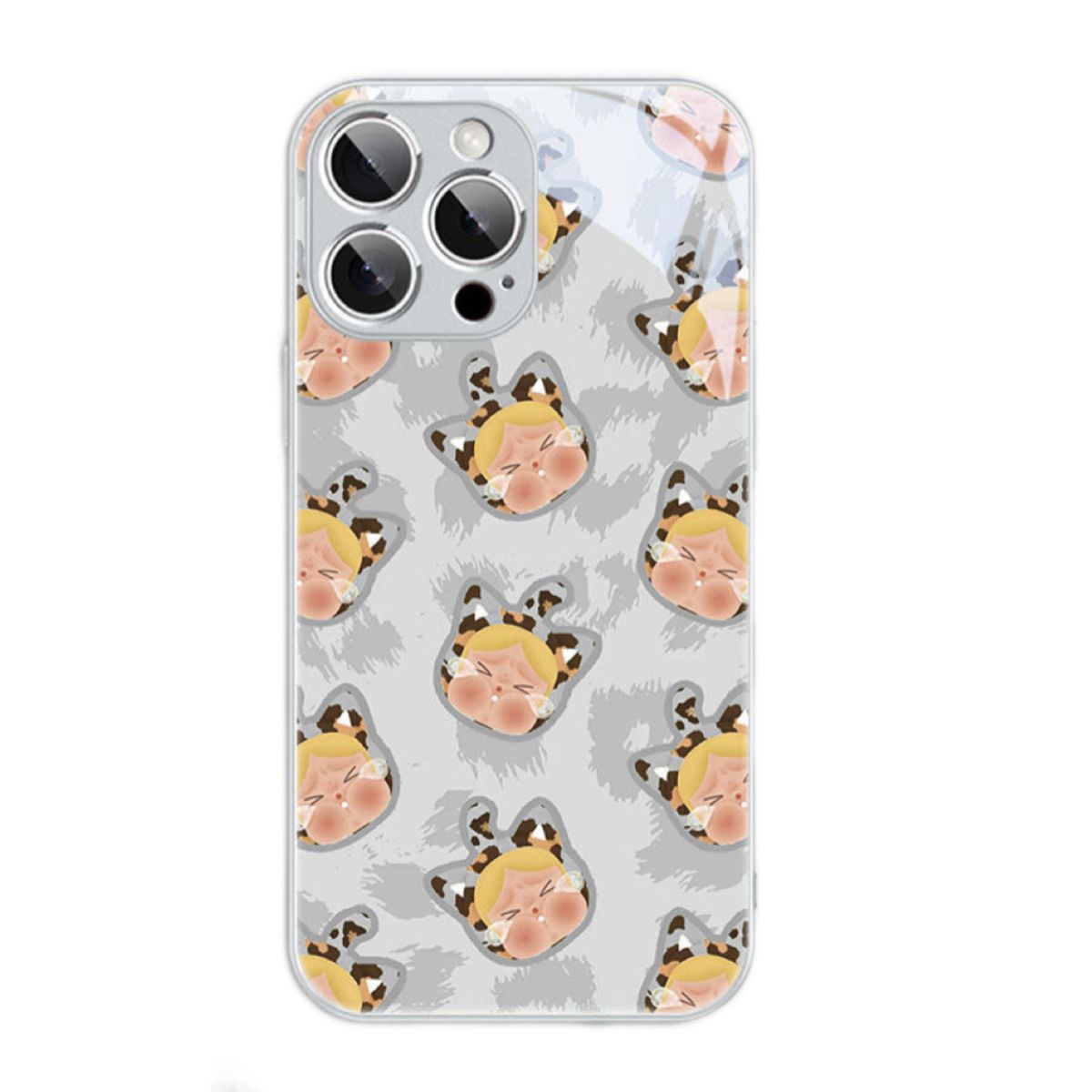 CryBaby Leopard Print Phone Case (Glass Back With Metal Frame)